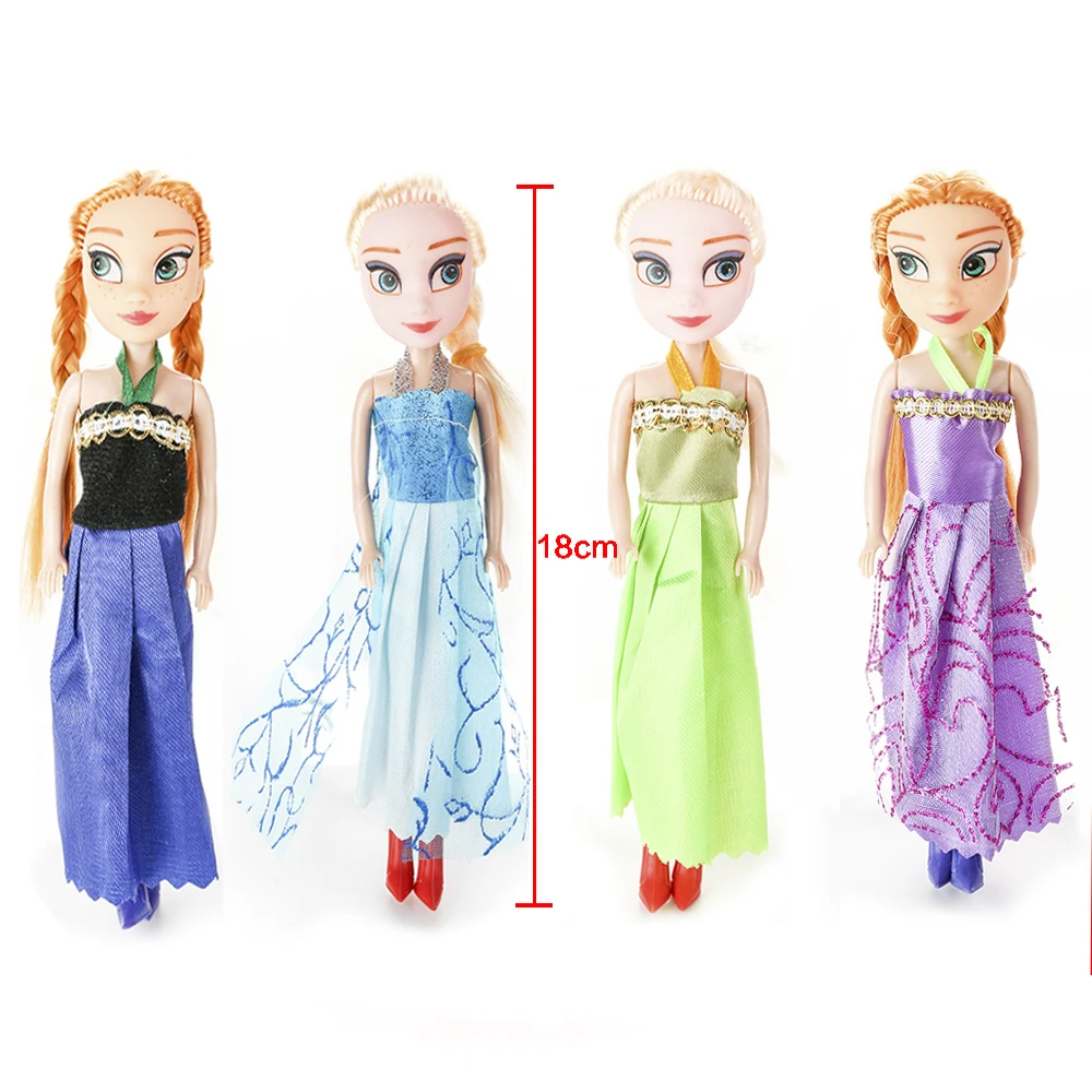 Детские Куклы Анна, Эльза, куклы 18 см, Эльза, детские игрушки, Снежная королева, принцесса, куклы, детский подарок для девочек на день рождения