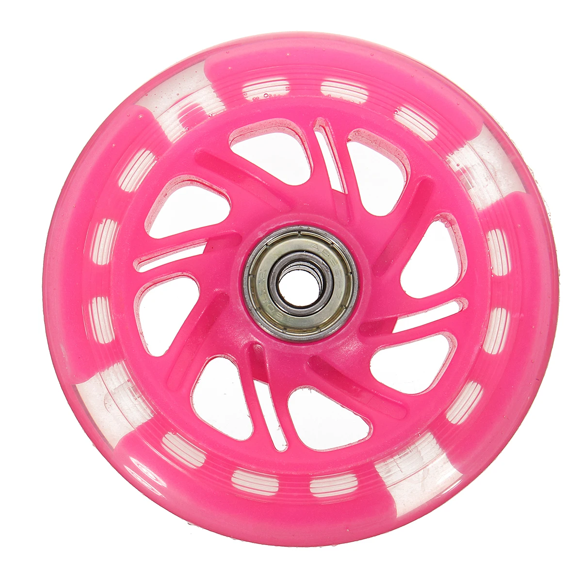 Новое поступление 100 колесо для скутера светодиодный вспышка светильник колеса для мини-скутер с 2 ABED-7 Подшипники черный, розовый цвет зеленый, синий - Цвет: Розовый