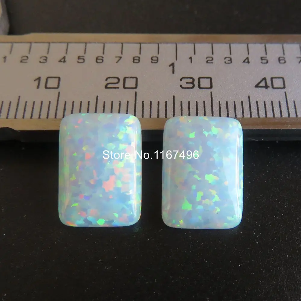 

20pcs/lot 10x14mm OP17 White Synthetic Rectangle cut Opal Synthetic Rectangle Cabochon Fire Opal Stone for Jewelry setting