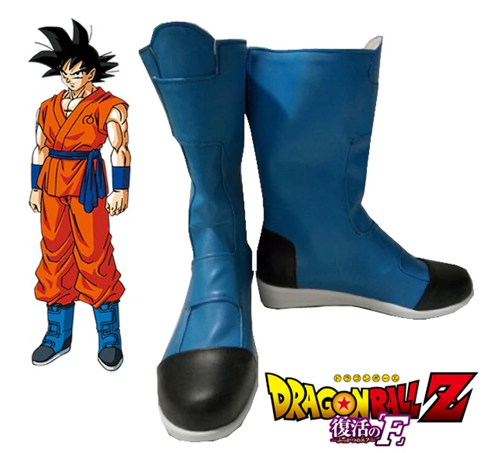 

Free Shipping Dragon Ball Super Goku Super Saiyan God Blue Boots Anime Cosplay Shoes