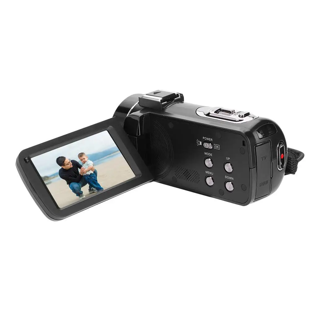 1080 P Мини HD Цифровая видеокамера 24MP 16X зум DV видеокамера lcd сенсорный экран 270 градусов камера для записи видео Горячая