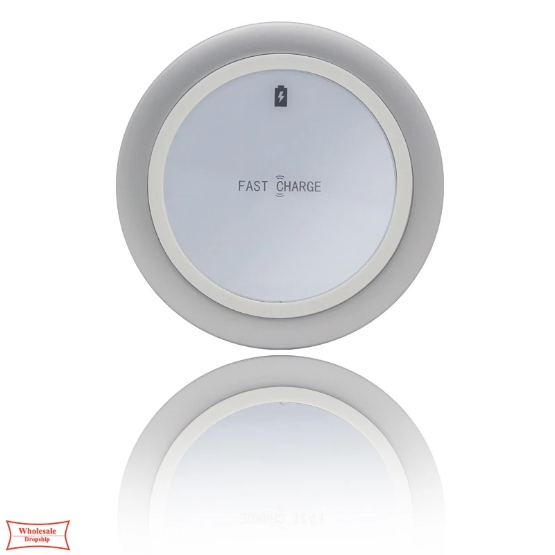 

10W Qi Fast Wireless Charger Zinc Alloy Ultra-thin Charger Intelligent Fast Charging For Samsung Galaxy S8 S9 iPhone X XR XS MAX