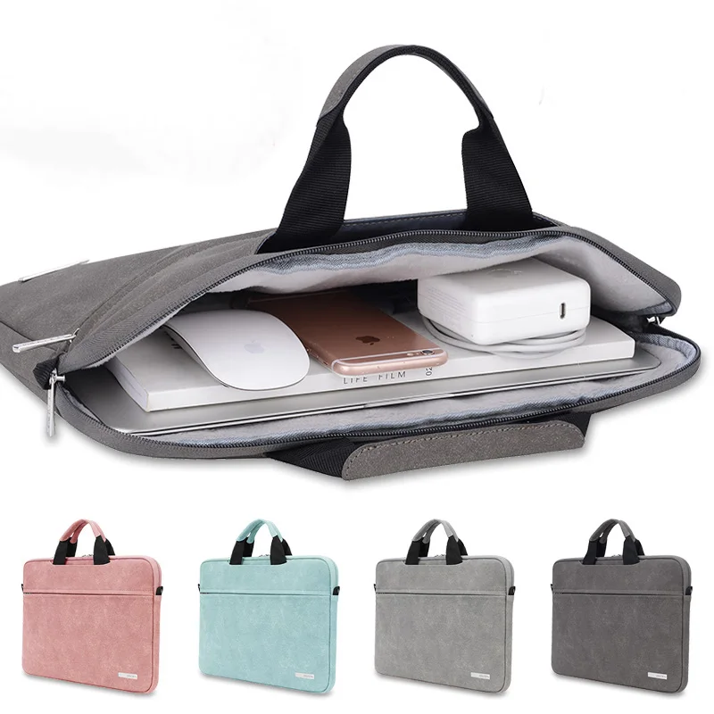 Beste Bestjing Fluwelen Laptop Schoudertas Compatibel 11 15.6 inch Nieuwe MacBook Pro Notebook Handtas Case Laptop Sleeve Drop Shipping