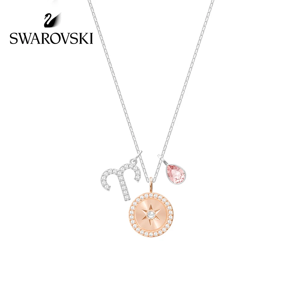 

Genuine Swarovski Zodiac Womens constellation Necklaces Aries Pendant Necklaces Choker Necklace Crystal Necklace5349220-03