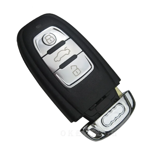 OkeyTech 3 Buttons Smart Remote Car Key Shell For Audi A6 A4 A3 A1 RS5 Q5 Quattro Auto Key Case Cover Replacement