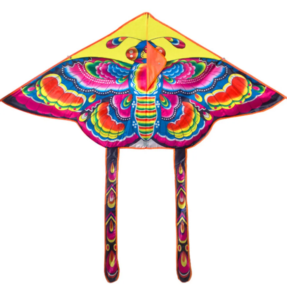 

2Pcs/set Nylon Rainbow Butterfly Kite Outdoor Foldable Children's Kite Stunt Kite Surf With 60M Control Bar Line Random Color