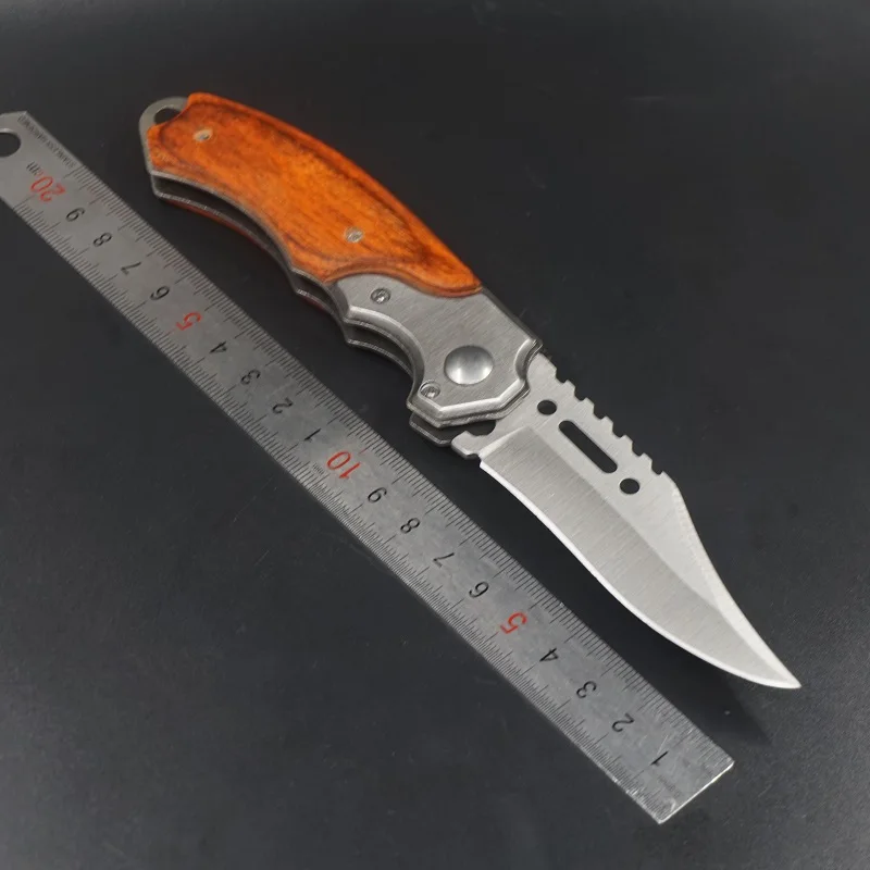 Складной карманный нож для выживания складной походный нож охотничий походный боевой Открытый нож с светодиодный подсветкой EDC защита мульти инструмент