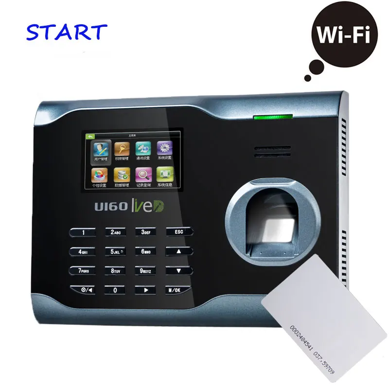 ZK U160 WIFI TCP/IP биометрический отпечаток пальца время часы рекордер посещаемость