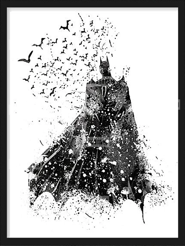 5D DIY diamond Painting Batman Art, Cross Stitch kits round resin