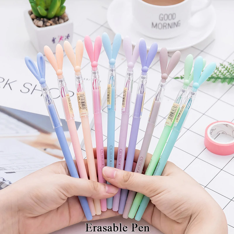 

12PCS/Set Pen Cute Rabbit 0.6mm Kawaii Diamond Ballpoint pens Student Stationery Office Supply Pen Writing Gift