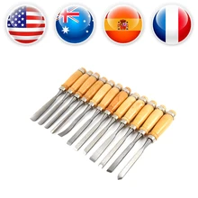 12 шт./лот резьба по дереву стамеска Набор долото для дерева деревянные инструменты профессиональный токарный станок Инструменты для вырезания DIY Деревообработка ручной инструмент набор