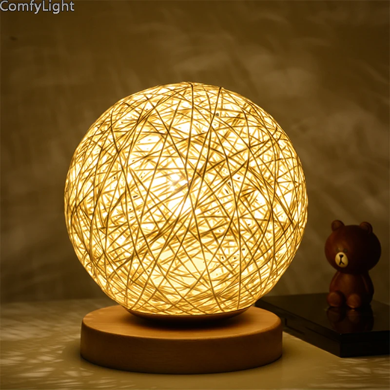 LED أضواء ليلية العين حماية الطفل مصباح غرفة نوم السرير خزانة مكتب ضوء ديكور المنزل الإبداعية هدية التنفس ليلة مصابيح E27