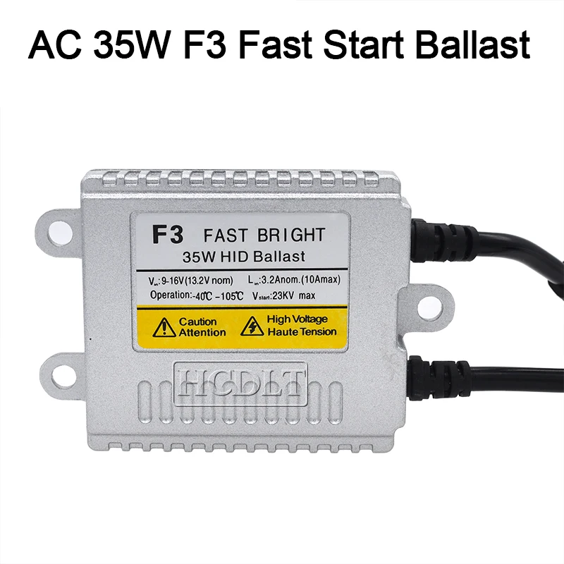 HCDLT AC 35W Cnlight HID Conversion Kit Xenon H1 H7 H11 9005 9006 D2H Cnlight Xenon Bulb 4300K 5000K 6000K 35W F3 Slim Ballast (4)