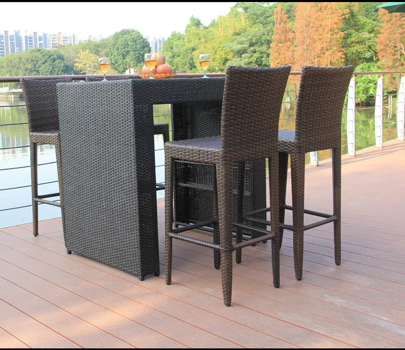 Уличная мебель из ротанга барный стол садовая стул пляжная мебель|rattan outdoor|furniture