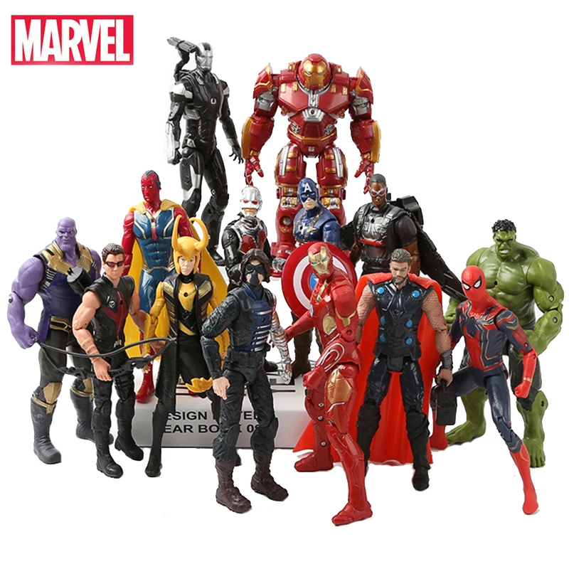 Hasbro Marvel, Фигурки Мстителей, 16 см, герой, кукла, Железный человек, Человек-паук, Халк, Тор, танос, декоративная модель, детская игрушка, подарок