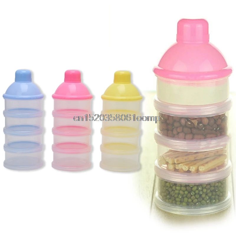 1 قطعة Pratos الطفل تغذية الرضع الحليب مسحوق عبوة طعام زجاجة تخزين الحاويات 4 طبقات براتو Infantil # K4UE # هبوط السفينة