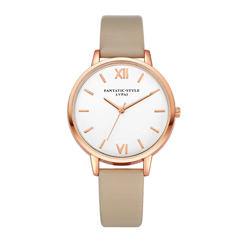 Women watches top brand luxury ladies Temperament Leather Belt With Simulated Quartz Round Watch clock relogio feminino J27 (5)