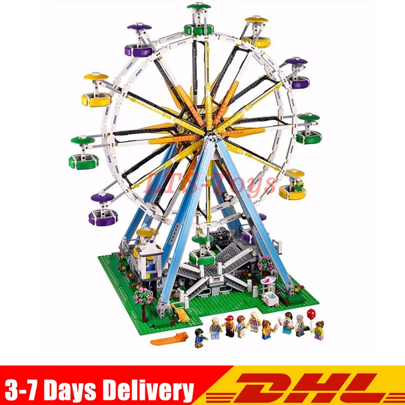 

Lepin 15012 City Street Ferris Wheel Model Building Kits Set Assembling Blocks Toy Compatible Legoed 10247 Birthday Toys