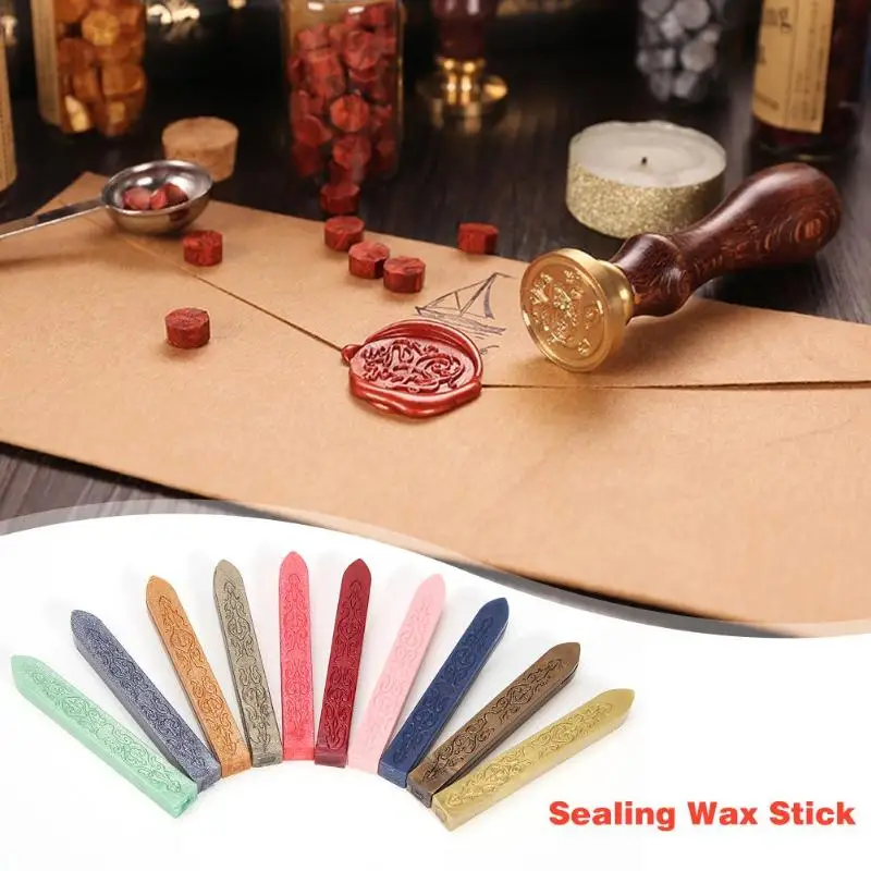 

Handmade DIY Retro Lacquer Strip Wax Customs Document Envelope Huoxi Seal Wax Strip Wedding Invitation