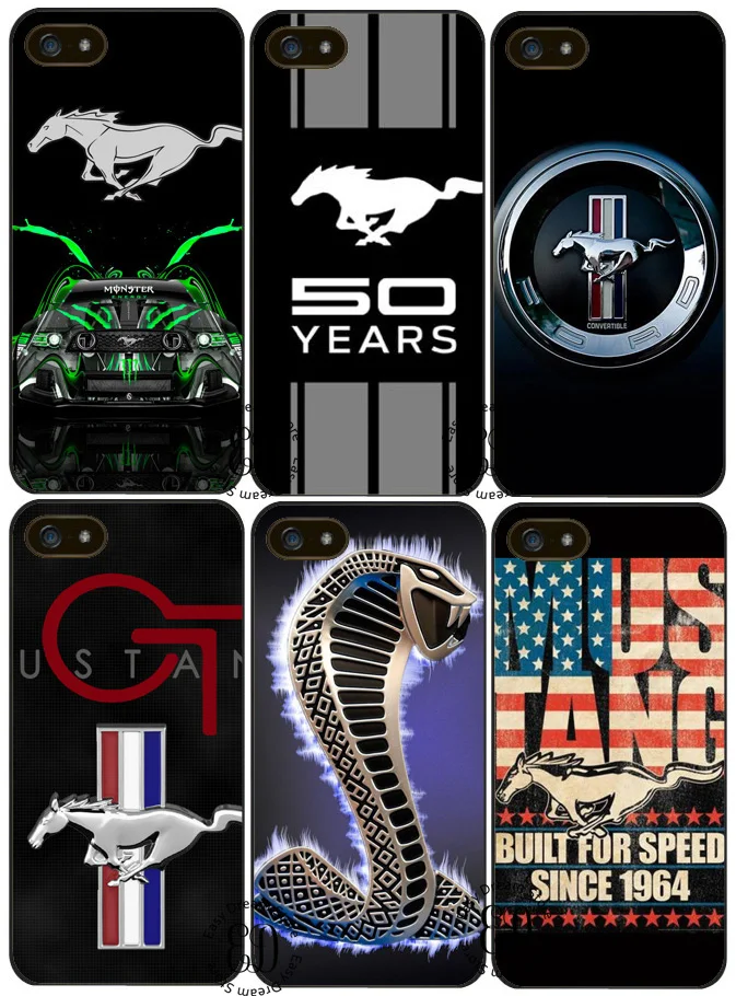 Ford Mustang GT Concept Logo case for iphone X 4 5s SE 5c 6 6s 7 8 Plus Samsung J7 s4 s5 mini s6