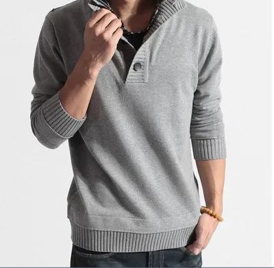 

Sweater Men 2018 Casual V Neck Simple Pullover Brand Men'S Slim Fit Fake Two Pieces Brand Sweater Knitting Top Coat XXL NZ343
