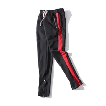 Новые весенние мужские лоскутные Штаны high street Винтаж Джастин Бибер пот Штаны мужские бегунов Боковая молния Уличная Брюки