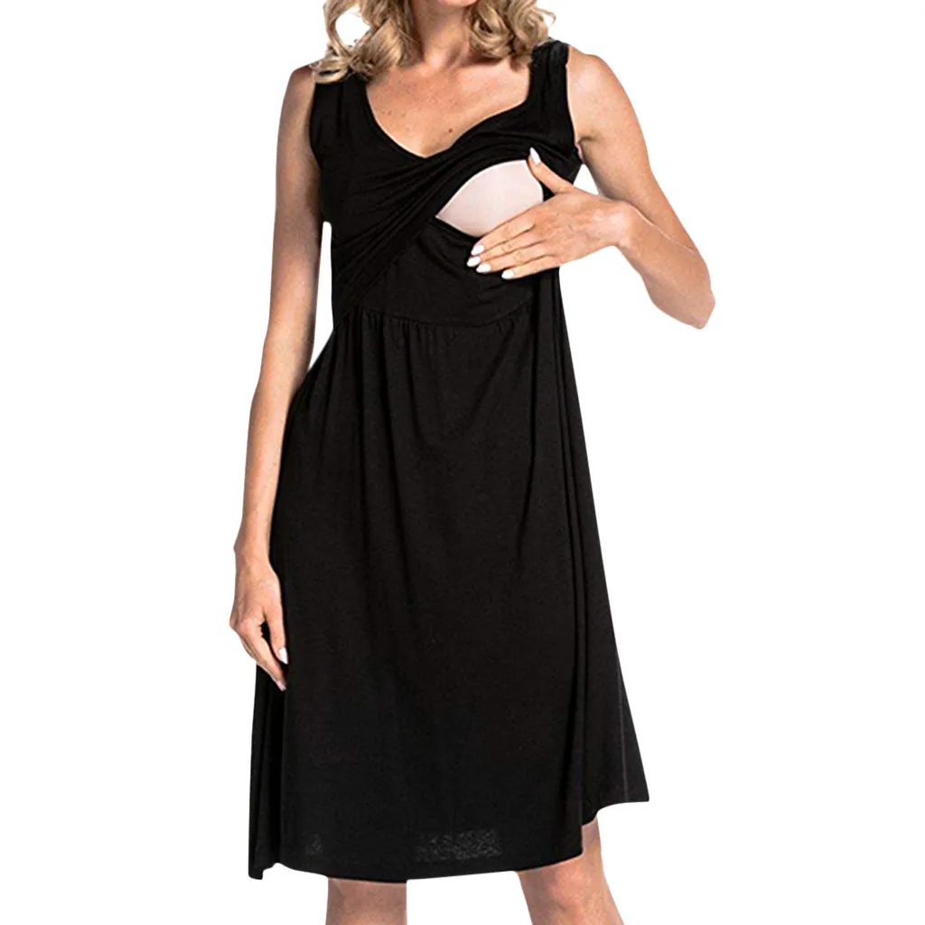 

Home suit Lace Sleepwear for Pregnant Woman Cotton Maternity Night Dress Short Sleeve Nursing Nightgown Breastfeeding Wear #YL1
