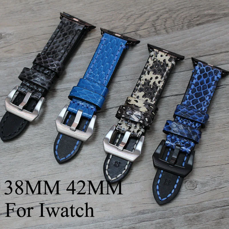 

38mm 42mm Apple Watchband,Special Design Python Leather Apple Watch Strap Belt,For Iwatch Apple Watch With Adapter