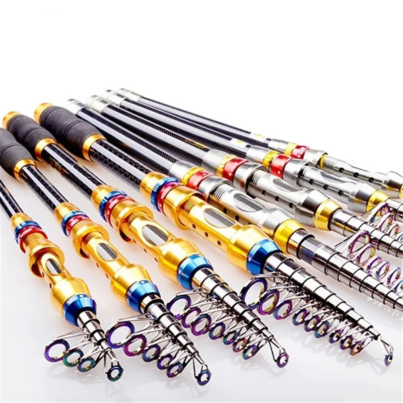 

2016 New 99% Carbon 1.8M 2.1M 2.4M 2.7M 3.0M 3.3M Portable Telescopic Fishing Rod Spinning Fish Hand Fishing Tackle Sea Rod