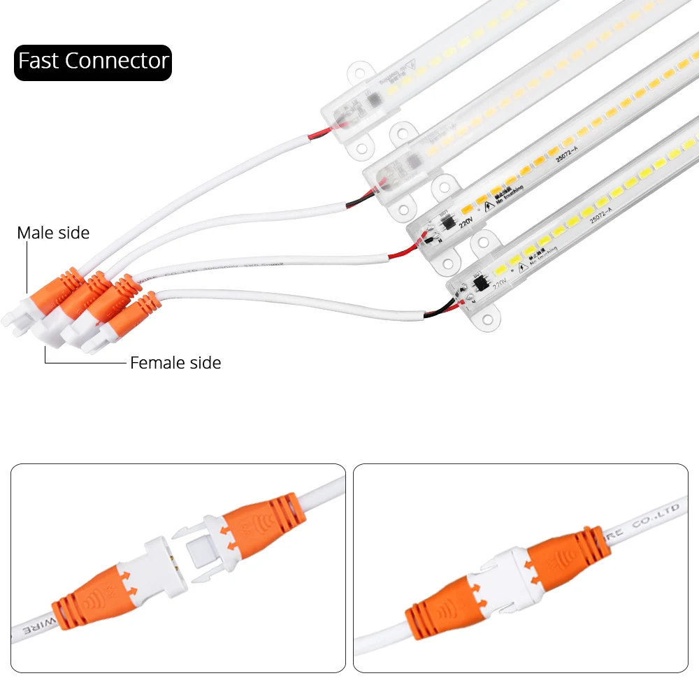 2 шт. 50 см AC220V светодиодный светильник для бара 5730 SMD без водителя высокая яркость светодиодный светильник с жесткой полосой для дома и кухни светодиодный светильник