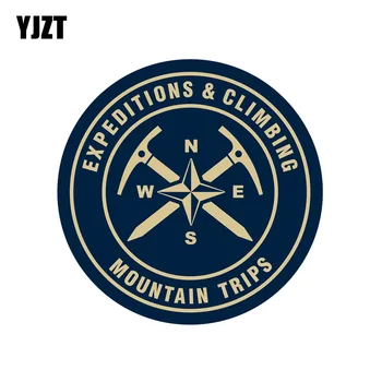 

YJZT 12.7CM*12.7CM Expedition Climbing Mountain Camping PVC Motorcycle Car Sticker 11-00775