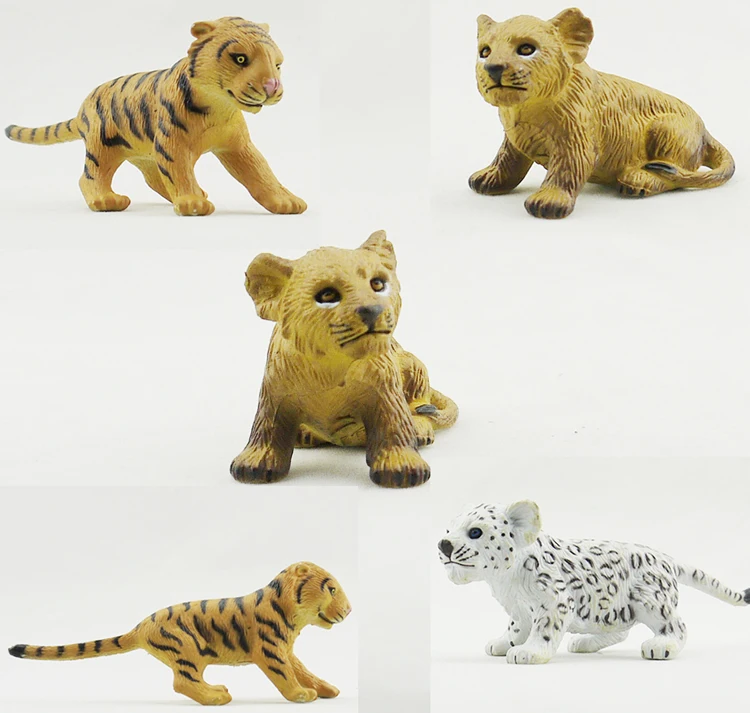 Bulk 3AAA genuine simulation animal toy model tiger cub lion cub Bao