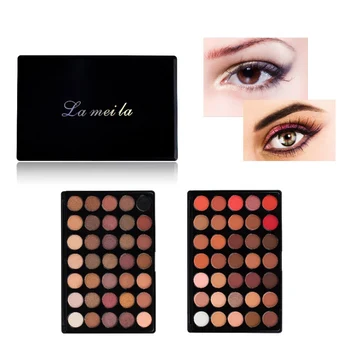 

35 Color Professional Glitter Eye shadow Palette Silky Makeup Cosmetics Smoky Warm 100% Shimmer Eye Shadow Kit R1