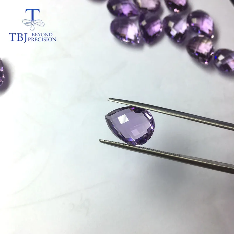 Tbj 100% натуральный бразильский аметист груша 12*16 мм 8.75ct Обрезка брикетов