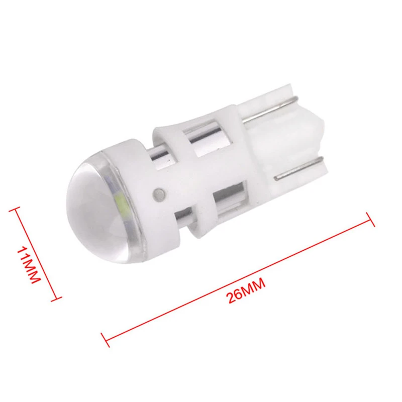 

2Pcs Signal Lamp T10 Led W5W 3030 168 194 T10 Led Bulb Ceramics Auto License Bulb Interior Wedge Clearance Light White