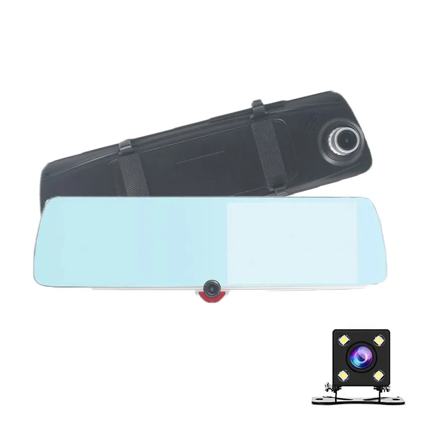 

Dash Cam Dual Lens 5" Touch Screen Car DVR Camera With Rearview Mirror Full HD 1080P Parking Monitor Video registrator G-sensor