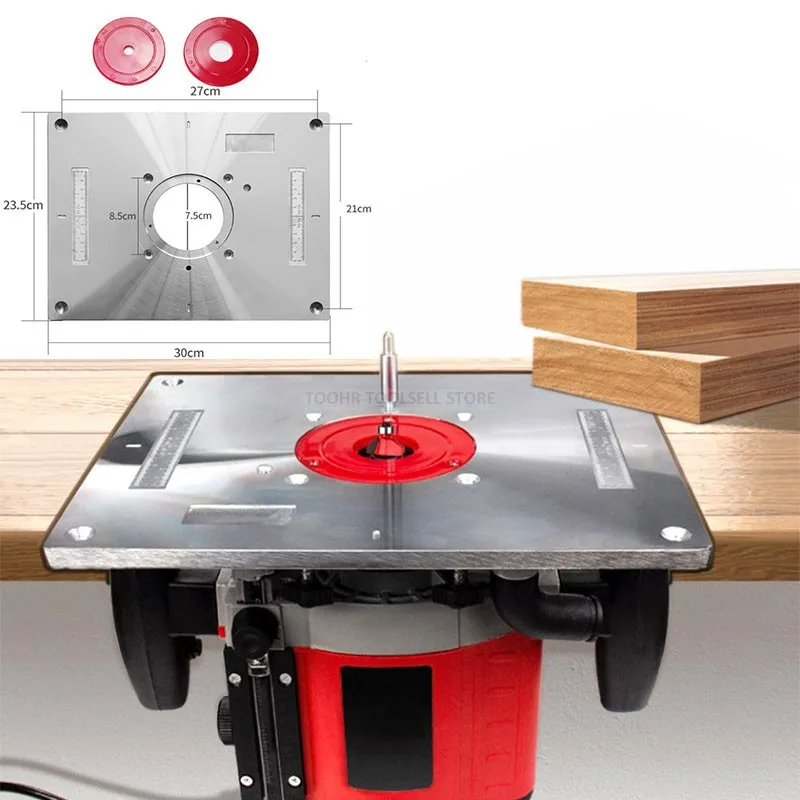  Electric wood milling trimming machine Flip Plate guide table Aluminum Router Table Insert Plate Fo