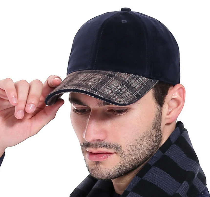 Wholesale 3pcs Classic Style Plaid Baseball Caps for Men 2018 New