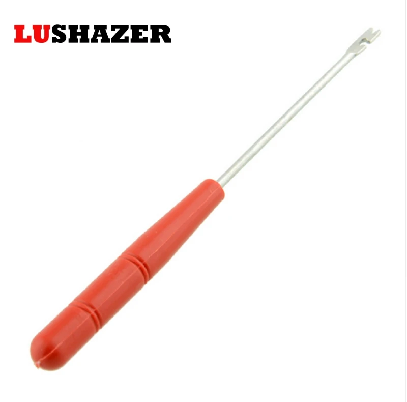 

LUSHAZER 2pcs/lot Fishing hook remover marine stainless single hook treble hook 14cm 6g fishing tackles accessories Safety
