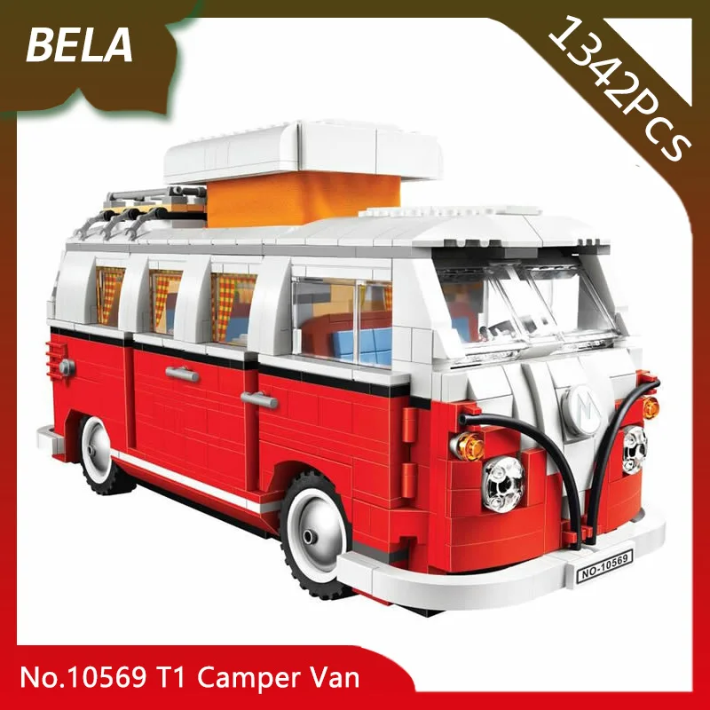 

In stock 21001 Volkswagen T1 Camper Van Model 1342pcs Creator Series Building Blocks Toys Compatible with Legoings 10220