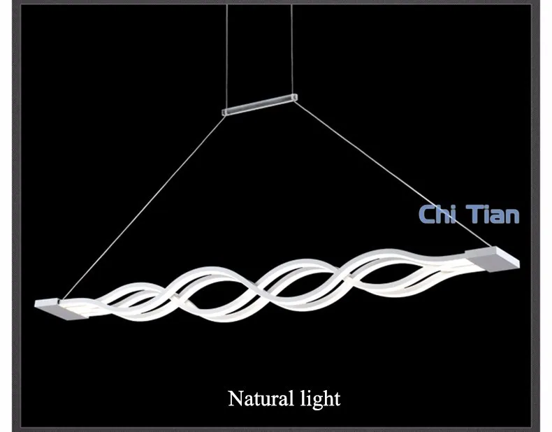 L100см 120 см 60 см креативный современный светодиодный подвесной светильник волна подвесной светильник для столовой гостиной кухни AC85-265V