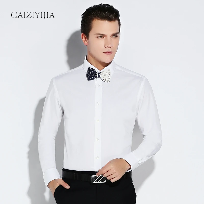 Buy Brand Long Sleeve Men Shirt White Dress Shirt Male