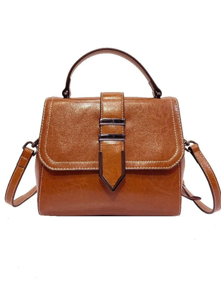

LOVELY Topest Fashion Pattern Genuine Korean Woman Cowhide Leather Handbag Belt Package