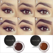 5 Colors Henna Eyebrow Gel Professional Eye Brow Tint Makeup Tool Kit Black Liquid Eye liner Shadow Gel With Brow Brush