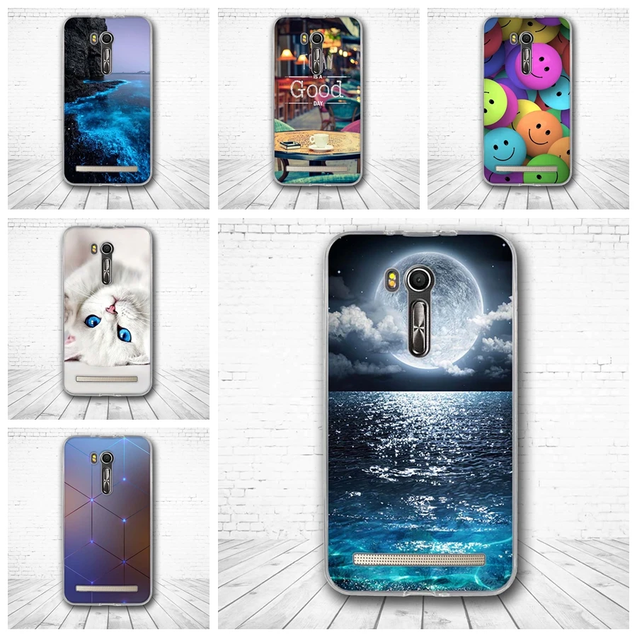 Phone Case for Asus ZenFone Go ZB551KL Soft Silicone Cover 5.5 inch Cute Painting Back For Zenfone | Мобильные телефоны и