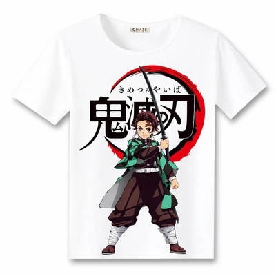 Футболка для косплея Kimetsu no Yaiba Tanjiro мужская повседневная футболка с героями аниме