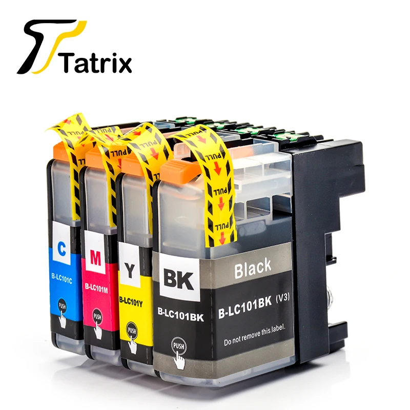 

Tatrix 4PK LC101 LC103 Full Ink Cartridge For Brother DCP-J152W MFC-J245 MFC-J285DW MFC-J450DW MFC-J470DW MFC-J475DW Printer