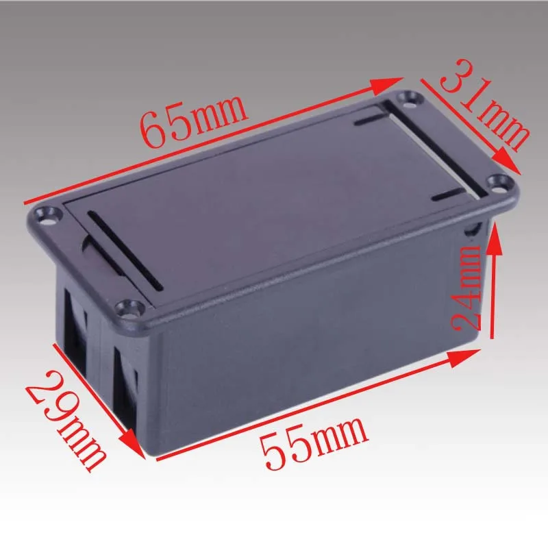 10 Pcs 9v Battery Box / Holder / Case For Guitar&bass Pickup,guitar Parts Black Electric Guitar