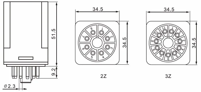 general-purpose-relay-jqx10f-dimensioned