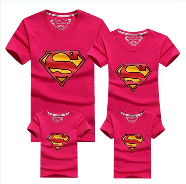 2017 Camisetas de Algodón de La Familia Mirada Familia A Juego de Moda Casual Ropa Para Padre y de la Madre y Los Niños de Dibujos Animados T shirt Trajes|matching clothing|family